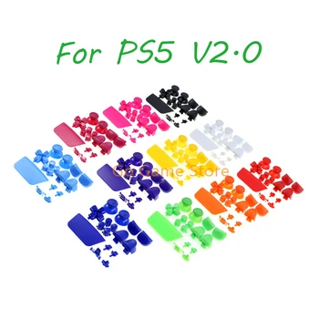 10 комплектов Для PlayStation5 PS5 V2.0 BDM-020 Контроллер Полный Набор Красочных Пластиковых Кнопок R1 L1 R2 L2 ABXY D-pad Клавиша направления