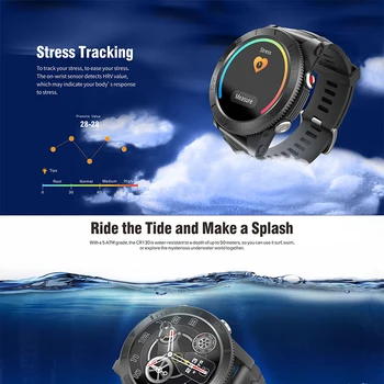 CR130 GPS Спортивные Смарт-часы 1.32 AMOLED Дисплей Частота сердечных сокращений SpO2 VO2 Максимальная Нагрузка 25 дней Батарея Водонепроницаемость 50 М Умные Часы