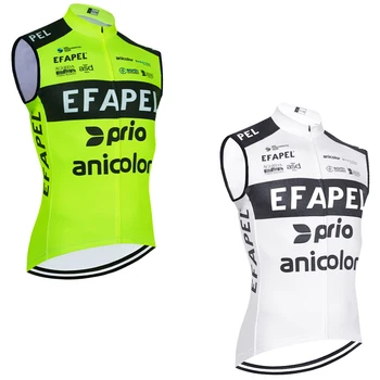 Новый Флуоресцентный Зеленый Велосипедный Жилет Джерси Portugal Team 2024 EFAPEL Велосипедная Ветровка Мужская Ropa Ciclismo Без Рукавов Велосипедная футболка