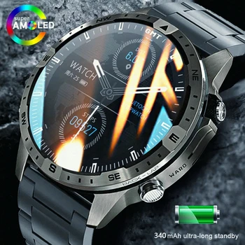 Новые смарт-часы из титанового сплава с 1,6-дюймовым GPS-компасом для отслеживания движения, водонепроницаемые Деловые часы, мужские умные часы для звонков по NFC Bluetooth