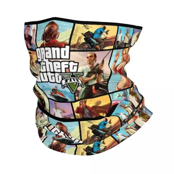Бандана Grand Theft Auto, зимняя грелка для шеи, мужская ветрозащитная повязка на лицо, шарф для лыжной приключенческой игры GTA, гетра, повязка на голову