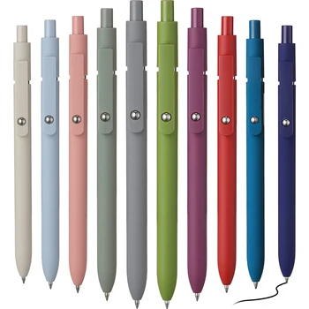 Гелевые ручки с черными чернилами, быстросохнущие шариковые ручки, тонкие выдвижные чернильные ручки 0,42 мм, шариковые ручки для письма, эстетические ручки