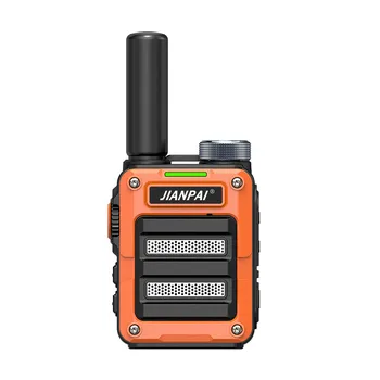 JIANPAI V6R 8 Вт Высокомощная Портативная Рация 16 Каналов 5000 мАч USB Зарядка Мини Портативное Двустороннее Радио Оранжевого Цвета