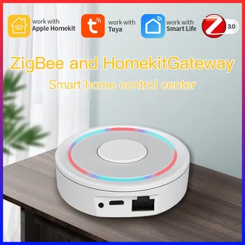 Приложение Tuya HomeKit ZigBee 3.0 Protocol Gateway Hub Беспроводной мост Пульт дистанционного управления умным домом Работает с Apple Alexa Google