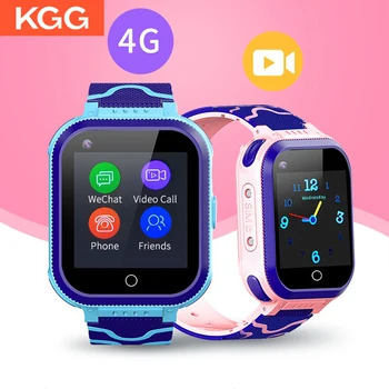 Телефонные часы с видеозвонком KGG, 4G детские смарт-часы, GPS-трекер, SOS-вызов, детские часы, студенческие умные часы, обратный звонок, Монтировка.