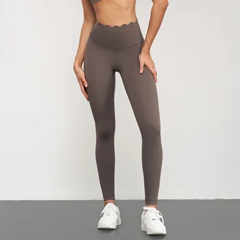 однотонные кружевные брюки для йоги с высокой талией, обтягивающие леггинсы для спортзала, женские спортивные брюки для фитнеса, для пробежек, всесторонняя компрессионная поддержка для тренировок