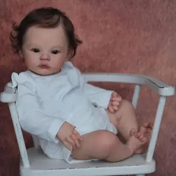 43-Сантиметровые куклы-реборны, готовые реалистичные луговые новорожденные с отросшими волосами, кукла ручной работы для девочек, игрушка в подарок на День рождения
