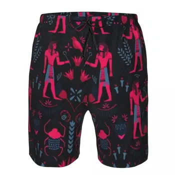 Мужские плавательные шорты с рисунком Древнего Египта, мужские плавки, купальник, пляжная одежда, Бордшорты