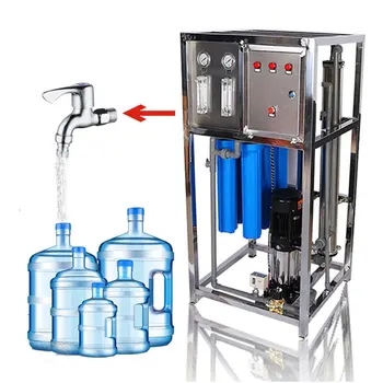 Небольшая система очистки воды объемом 500 л / час, установка фильтрации RO, установка для очистки питьевой воды методом обратного осмоса.