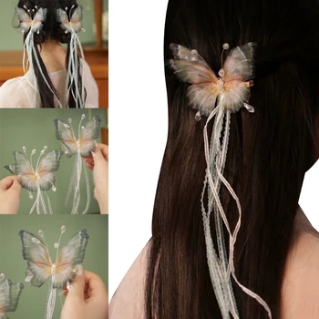 2023 Новая китайская заколка для волос винтажной формы, заколка для волос на весну-лето, заколки для волос в виде конского хвоста сбоку для подростков