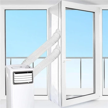 Уплотнитель окна для портативного кондиционера, уплотнитель окна с застежкой-молнией и быстрым клеем, прост в установке
