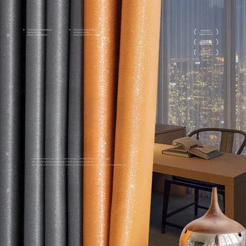 Цветные шторы для спальни с плотным затемнением премиум-класса, легкая роскошь, современная простота, высокая точность и новый непрозрачный дизайн