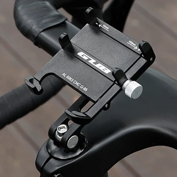 Вращающийся на 360 ° держатель для велосипедного телефона с защитой от встряхивания Крепление для стволовых клеток велосипеда Алюминиевый держатель для мобильного телефона мотоцикла и велосипеда