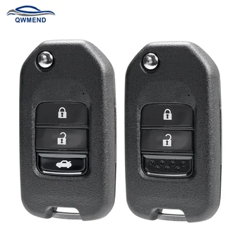 QWMEND 433 МГц 2/3 Кнопки Smart Remote Key Для Honda Автомобильный Ключ Флип Для Honda с ID47 A/G чипом TWB1G721 HLIK6-3T