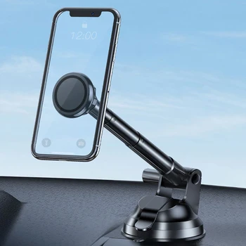 Магнитный держатель для телефона HKXA, универсальный автомобильный держатель для телефона с сильным магнитом, автомобильное крепление для лобового стекла и приборной панели для iPhone Samsung