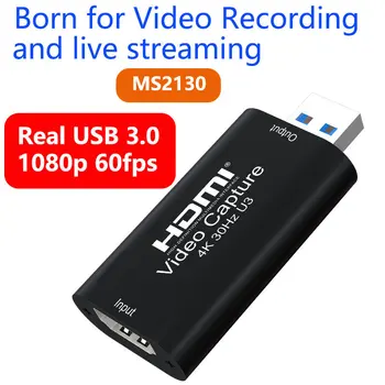 MS2130 4K 30HZ HDMI-совместимая Видеокарта USB 3.0 Коробка Для Записи Игр 1080p 60fps Прямая Трансляция для портативных ПК с камерой Ps5 Switch