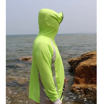 Высококачественная солнцезащитная рубашка для рыбалки, синяя, желтая, белая, устойчивая к ультрафиолетовому излучению, дышащая одежда от пота, мужской трикотаж