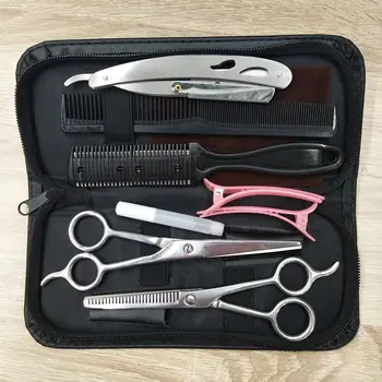 Новый набор парикмахерских ножниц 5шт 9шт Япония Профессиональные парикмахерские ножницы Парикмахерские инструменты для стрижки волос Истончение салонных инструментов