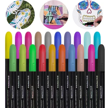 20-цветная Тканевая Ручка для Граффити, Ручная роспись, Не выцветающий Маркер 