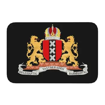Коврик с гербом Амстердама, Противоскользящий Коврик для кухни, ванной, гостиной, входной ковер