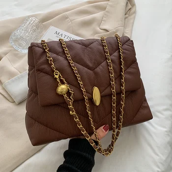 Роскошные женские сумки из мягкой искусственной кожи, стеганая дизайнерская сумка, брендовая женская сумка-тоут, трендовая сумка через плечо 2023 года