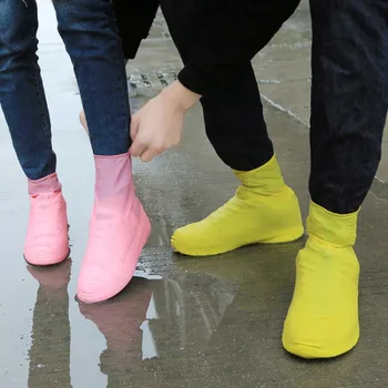 Водонепроницаемые бахилы, силиконовые противоскользящие непромокаемые ботинки, кроссовки унисекс, протектор для дождливого дня на улице, Многоразовый непромокаемый бахилы