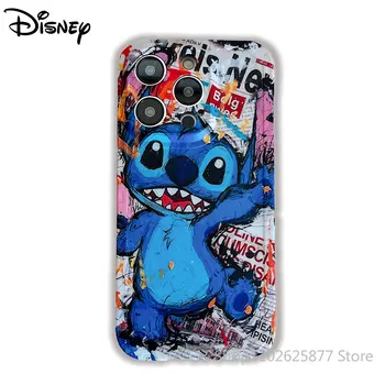 Чехол для телефона Disney Stitch для iPhone 11 12 13 iPhone 14 Pro Max с милым мультяшным изображением, противоударный защитный чехол 