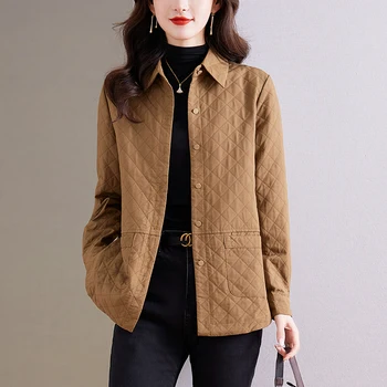 Осенне-зимнее свободное повседневное женское пальто, однотонное модное однобортное элегантное винтажное пальто с отложным воротником, универсальные простые топы
