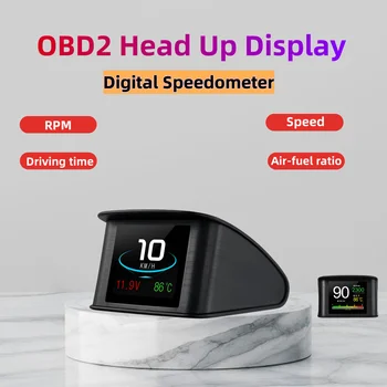 Автозапчасти, автомобильные аксессуары для универсального интеллектуального цифрового счетчика HUD OBD2, мини-дисплея прибора, автомобильного головного дисплея, Подключи и играй