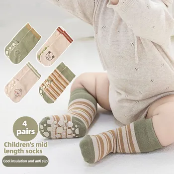2023 НОВЫЕ осенние детские носки в пол Корейская версия Мультяшных детских носков с распределением клея, детских аксессуаров, предметов для новорожденных