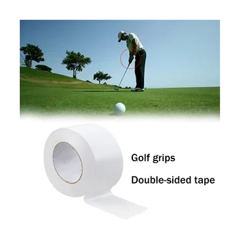 Подходит для гольфа Высоковязкий, легко рвущийся белый клей для гольфа Железная ручка Двусторонний клей для гольфа 50 мм x 50 м