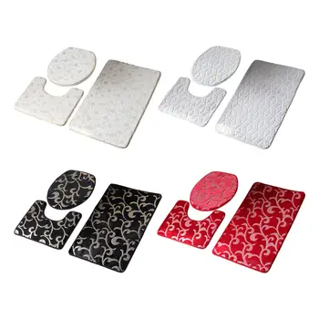 Набор ковриков для ванной, крышка унитаза, U-образный контурный коврик для унитаза, наборы ковриков для ванной