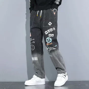 Брюки-карго в стиле хип-хоп, мужские джинсы, брюки-карго, эластичные брюки Harun, брюки для бега трусцой 2023 г. Осень и зима