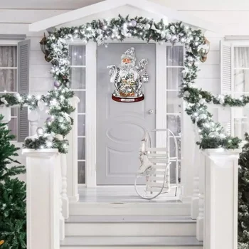 Наклейки на стену Санта-Клауса, Декор из оконного стекла, водонепроницаемые наклейки Snowman, Рождественские наклейки