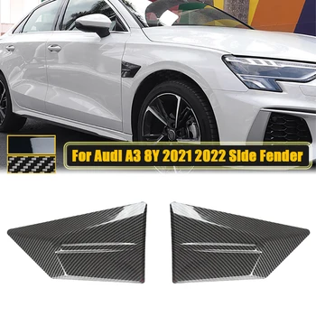 Для Audi A3 8Y 2021 2022 Отделка левого правого крыла Наклейка для украшения бокового крыла Внешний обвес крыла Автомобильные Аксессуары