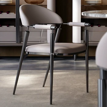 Черные современные минималистичные обеденные стулья, удобные стулья для кафе Gamer Garden из нержавеющей стали, мебель для дома Cadeira для рыбалки