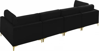 Китайская фабрика Сплошной цвет 4 четырехместный диван Честерфилд стул металлическая ножка современный дизайн мягкая мебель для гостиной для дома