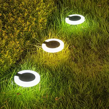 Солнечные наземные фонари, прочные Водонепроницаемые беспроводные садовые солнечные фонари с возможностью поворота на 360 градусов, двухсторонний датчик солнечного света