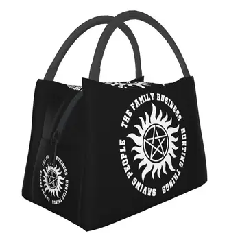 Охотничьи вещи, сверхъестественные символы, Изолированная сумка для ланча для женщин, водонепроницаемый термоохладитель, сумка для ланча для кемпинга, сумка для пикника