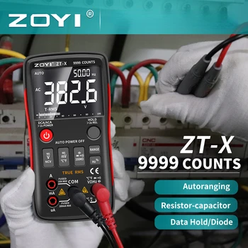 Цифровой Мультиметр ZOYI ZT-X 9999 Отсчетов Высокоточного Автоматического диапазона NCV Multimetro VFC Micro Current Voltage Tester LCR-Тестер