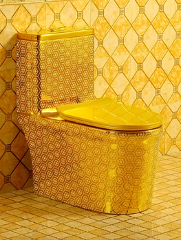Индивидуальный новый золотой туалет для дома, супер вращающийся сифон, цвет унитаза, экономия воды, большая труба, защита от запаха, унитаз для мелкого домашнего хозяйства