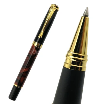 Шариковая ручка Jinhao 500 серии Metal Marble Barrel Roller с золотой отделкой, многоразовые профессиональные канцелярские принадлежности, школьный инструмент для письма