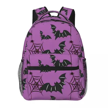 Набор школьных сумок с 3D принтом Halloween Bats для девочек-подростков, детский рюкзак для начальной школы, сумки для книг, детская сумка для книг, ранец
