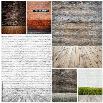 Старинные кирпичные стены SHUOZHIKE, деревянный пол, фоны для фотосъемки, фон для портретной фотосъемки, студийный реквизит ZXX-04