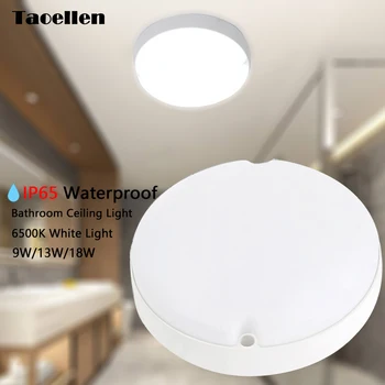 IP65 Водонепроницаемый светодиодный потолочный светильник для ванной комнаты 9 Вт 13 Вт 18 Вт Белый свет Современный простой Балкон Коридор Маленькая Панельная Люстра Новая