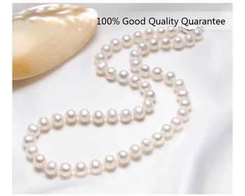 MADALENA SARARA Ожерелье из пресноводного жемчуга 8 мм-10 мм, женские ювелирные изделия круглой формы