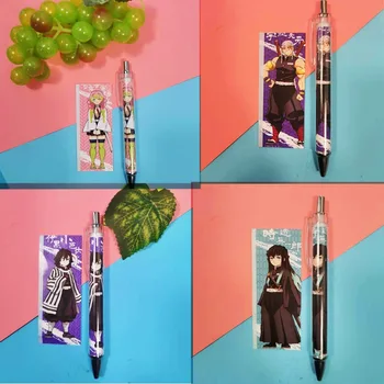 8 Стилей Аниме Demon Slayer Kamado Tanjirou, Kamado Nezuko, Нейтральная ручка, Гелевая ручка Kawaii, Канцелярские подарки для детей