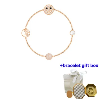 Высококачественный роскошный женский браслет из розового золота с улыбкой, подчеркивающий темперамент, красивый и трогательный, бесплатная доставка