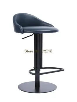 Барный подъемник Nordic, вращающийся барный стул, легкий роскошный современный простой стул с высокими ножками, домашний барный стул со спинкой
