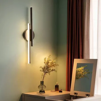 Современные светодиодные настенные светильники Simple Noridc Light Акриловый Светильник для внутреннего освещения, Прикроватная тумбочка для спальни, Фоновое украшение для гостиной